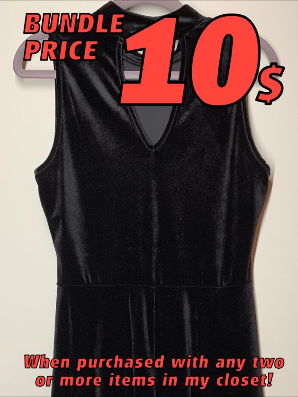 RW&CO. Black Velvet Dress Size Small